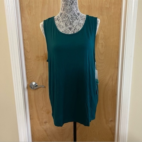 Market & Spruce Teal Lace-Back Tank Top – Size XL - NWT - Picture 5 of 8